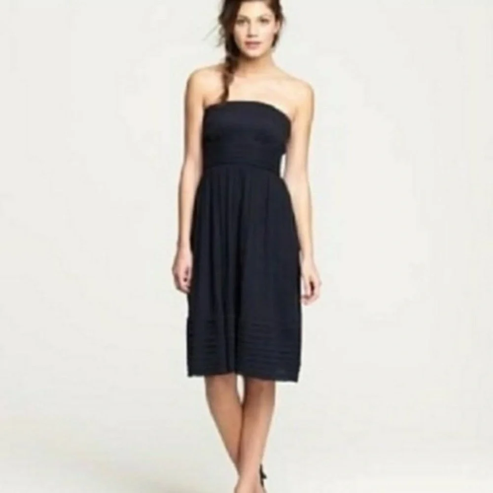 J. Crew Juliet Silk Chiffon Strapless Dress